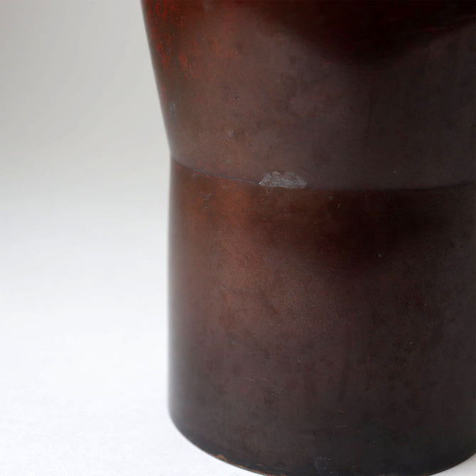 香取正彦／銅花入【Bronze vase by Masahiko Katori】[k0572]