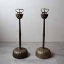 菊燈・燭台（一対）【 Pair of Candlesticks 】 [k0621]