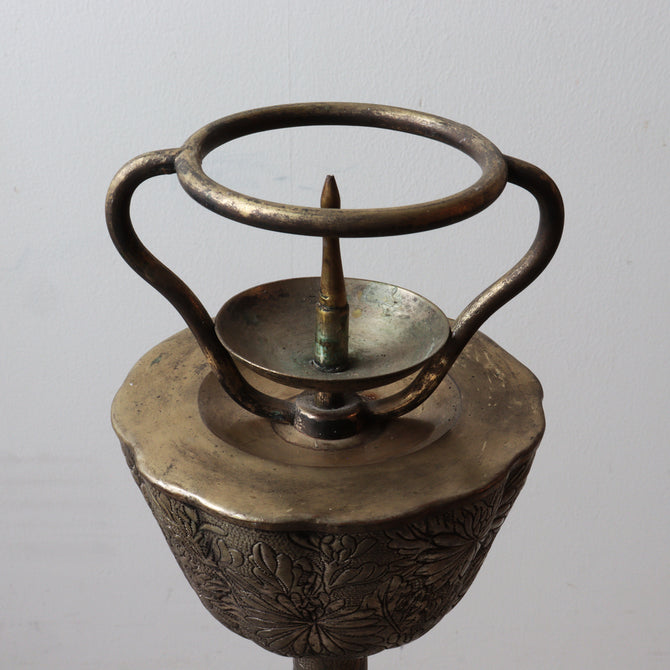 菊燈・燭台（一対）【 Pair of Candlesticks 】 [k0621]