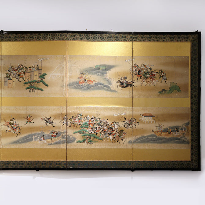 六曲屏風　平家物語絵巻【Folding screen The Tale of the Heike】　[k0595]