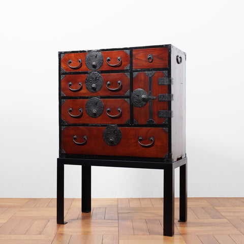 時代箪笥／小箪笥　スタンド付き【Small chest with metal stand】 [j1144]　Japanese Antique Furniture