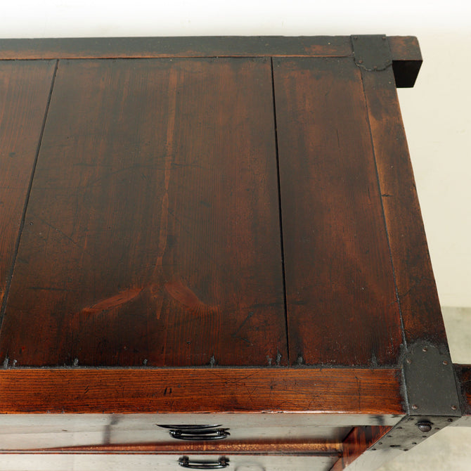 時代箪笥／閂錠付車箪笥【Wheeled chest with bar lock】 [j1188]Japanese Antique Furniture