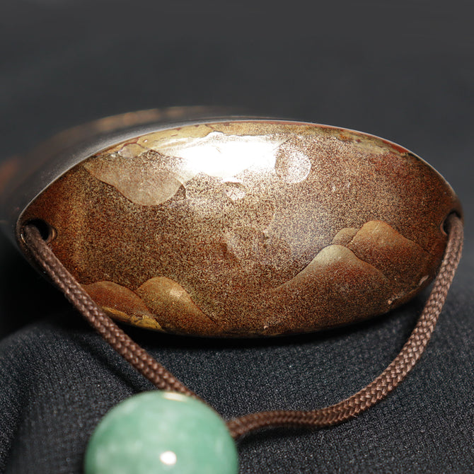 塩見政誠銘　遠山研出蒔絵印籠【INRO (Medicine case), Mountains design in Togidashi maki-e technique by Masanari Shiomi】[k0579]
