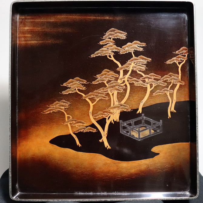 天橋立蒔絵硯箱[k0574]【Lacuerd ink stone box design of AMANO-HASHIDATE】