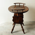 飛騨産業 サイドテーブル　丸テーブル（ キツツキマーク ）【Small table made by Hida Sangyo】[f0299]