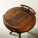 飛騨産業 サイドテーブル　丸テーブル（ キツツキマーク ）【Small table made by Hida Sangyo】[f0299]