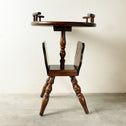 飛騨産業 サイドテーブル　丸テーブル（ キツツキマーク ）【Small table made by Hida Sangyo】[f0299]