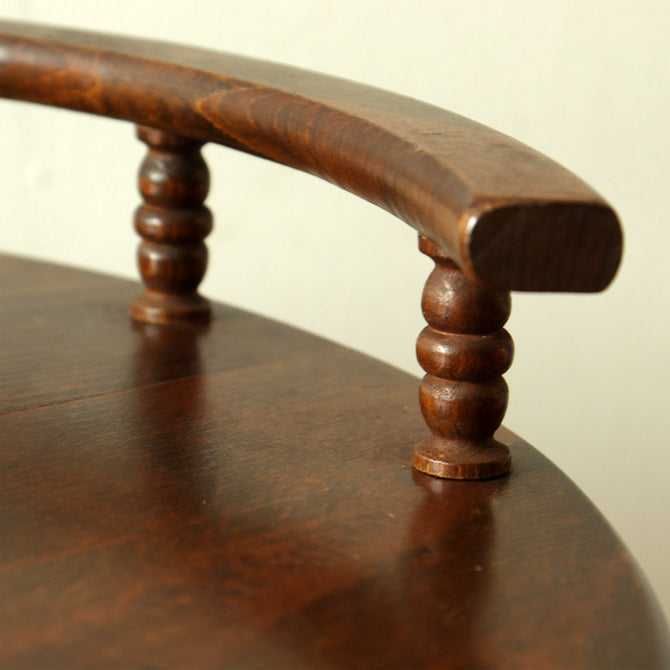飛騨産業 サイドテーブル　丸テーブル（ キツツキマーク ）【Small table made by Hida Sangyo】[f0299]