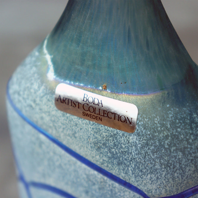 ガラス花入　KOSTABODA　Bertil Vallien　GALAXY BLUE　　[g044]