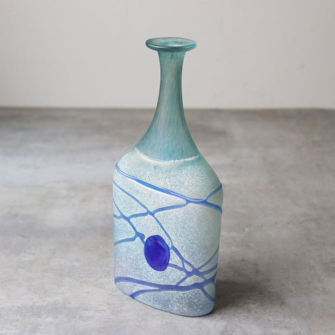 ガラス花入　KOSTABODA　Bertil Vallien　GALAXY BLUE　　[g044]