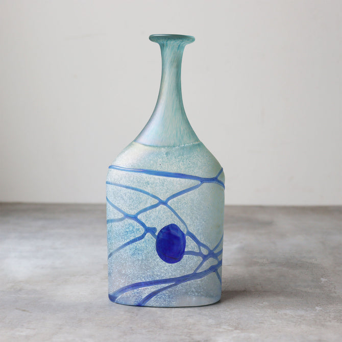 ガラス花入　KOSTABODA　Bertil Vallien　GALAXY BLUE　　[g044]