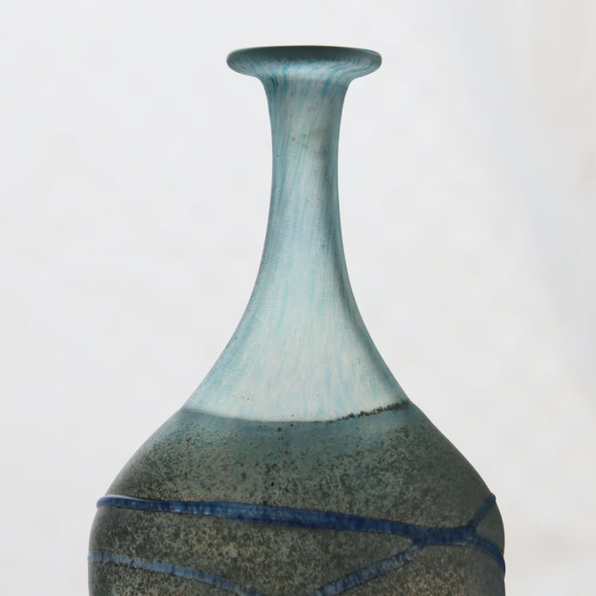 ガラス花入　KOSTABODA　Bertil Vallien　GALAXY BLUE　　[g044]