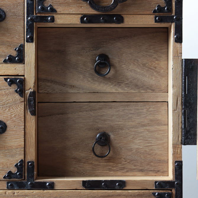 時代箪笥／米沢桜紋桐小箪笥　スタンド付き【YONEZAWA Small chest with metal stand】 [j1227]　Japanese Antique Furniture