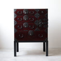 時代箪笥／庄内雪輪紋小箪笥　スタンド付き【SHOUNAI Small chest with metal stand】 [j1228]Japanese Antique Furniture