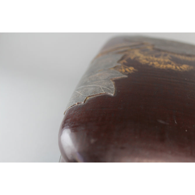 光琳草花図蒔絵硯箱[k0542]【Korin style lacquered writing box】