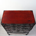 時代箪笥／庄内雪輪紋小箪笥　スタンド付き【SHOUNAI Small chest with metal stand】 [j1228]Japanese Antique Furniture