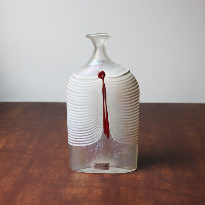 Kosta Boda Bertil Vallien ボトル フラワーベース KOSTA BODA【Windpipe】アートガラス フラワーベース Bertil