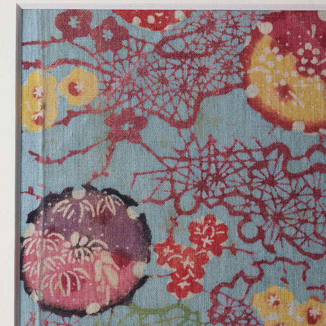 紅型額装　【 Framed Bingata textile ( Okinawa ) 】[TX150]