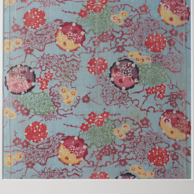紅型額装　【 Framed Bingata textile ( Okinawa ) 】[TX150]
