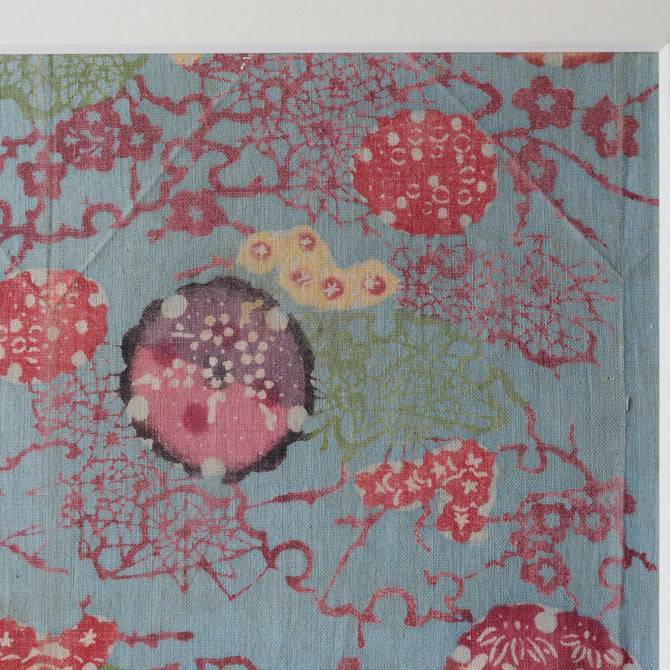 紅型額装　【 Framed Bingata textile ( Okinawa ) 】[TX150]