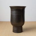 風鈴形古銅花入 [k0598]【FŪRIN shaped flower vase 】
