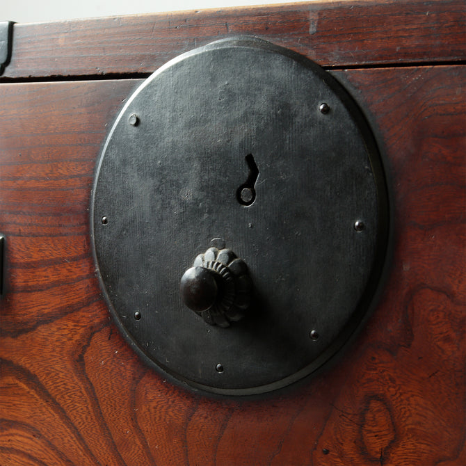 時代箪笥／欅長岡帳場箪笥  [j1189]【 Nagaoka merchant's chest -Japanese antique furniture】