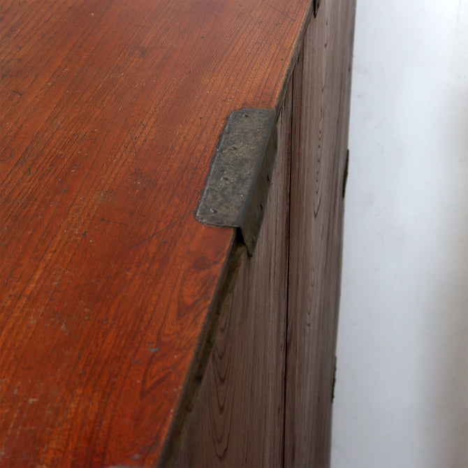 時代箪笥／欅長岡帳場箪笥  [j1189]【 Nagaoka merchant's chest -Japanese antique furniture】
