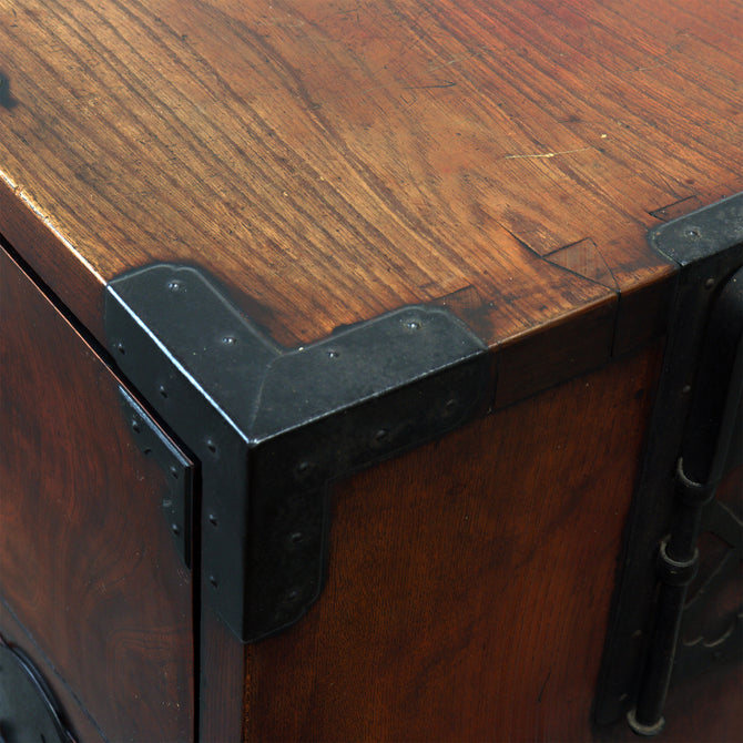 時代箪笥／欅長岡帳場箪笥  [j1189]【 Nagaoka merchant's chest -Japanese antique furniture】