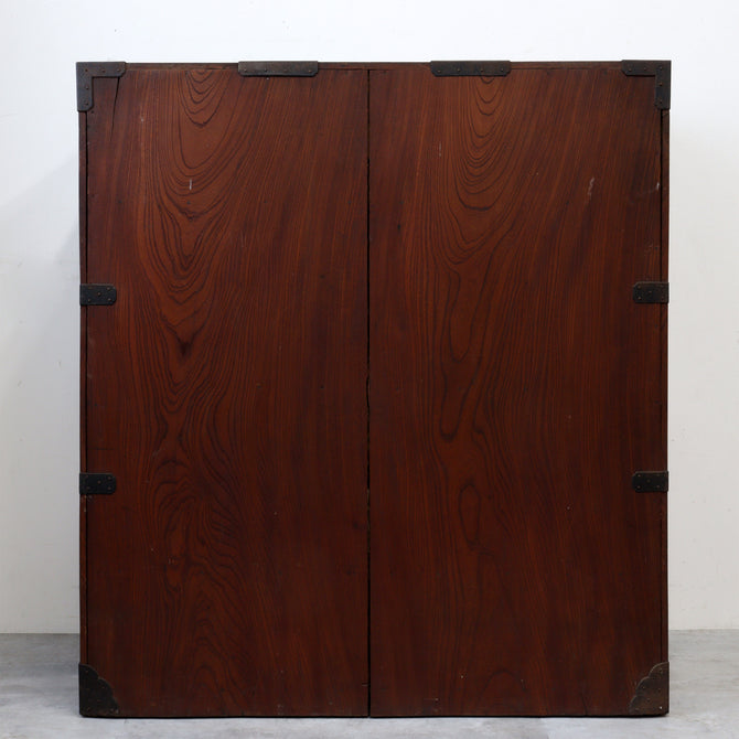 時代箪笥／欅長岡帳場箪笥  [j1189]【 Nagaoka merchant's chest -Japanese antique furniture】
