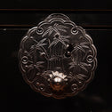 時代箪笥／黒塗庄内雪輪紋衣裳箪笥　スタンド付き【Shonai clothing chest with metal stand 】 [j1149]　Japanese Antique Furniture