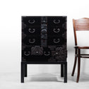 時代箪笥／黒塗閂付小箪笥　スタンド付き【Small chest with metal stand】 [j1193]　Japanese Antique Furniture