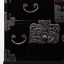 時代箪笥／黒塗閂付小箪笥　スタンド付き【Small chest with metal stand】 [j1193]　Japanese Antique Furniture