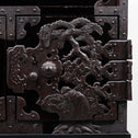 時代箪笥／黒塗閂付小箪笥　スタンド付き【Small chest with metal stand】 [j1193]　Japanese Antique Furniture