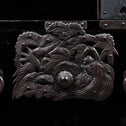 時代箪笥／黒塗閂付小箪笥　スタンド付き【Small chest with metal stand】 [j1193]　Japanese Antique Furniture
