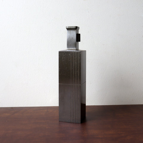 蓮田修吾郎作　朧銀一輪生 [k0597]【 Oborogin Flower Vase made by SHUGORO HASUDA 】