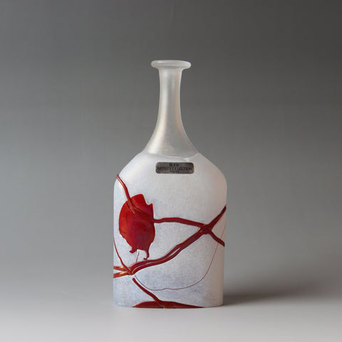 ガラス花入　KOSTABODA　Bertil Vallien　GALAXY RED　　[g046]