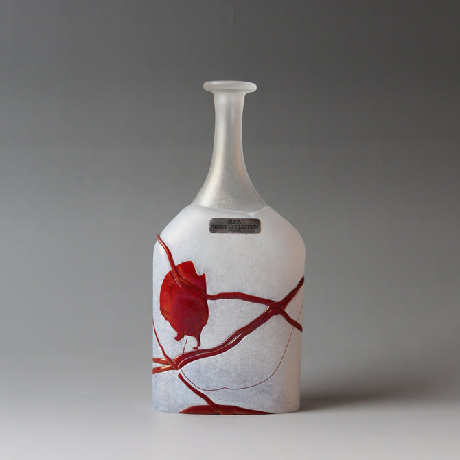 ガラス花入　KOSTABODA　Bertil Vallien　GALAXY RED　　[g046]