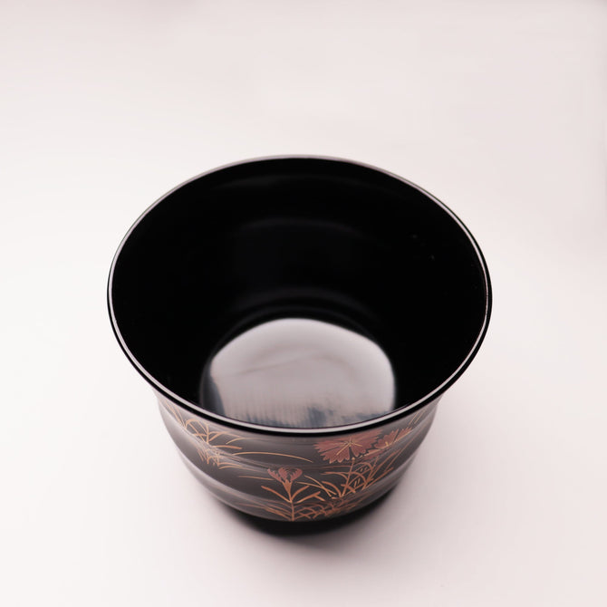 輪島塗撫子図蒔絵吸物椀五客揃い [L0001-5]