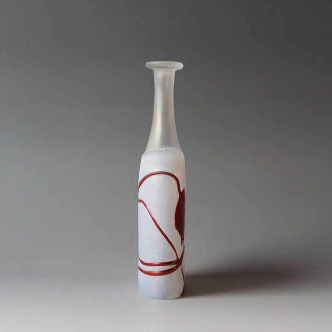 ガラス花入　KOSTABODA　Bertil Vallien　GALAXY RED　　[g046]