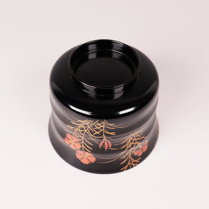 輪島塗撫子図蒔絵吸物椀五客揃い [L0001-5]