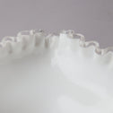 Fenton シルバークレストミルクガラスコンポート　U.S.A.ビンテージガラス　[g047]