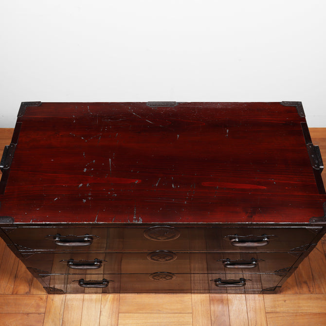 時代箪笥／黒塗庄内衣裳箪笥【SHONAI clothing chest】[j1152]　Japanese Antique Furniture