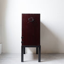 時代箪笥／黒塗閂付小箪笥　スタンド付き【Small chest with metal stand】 [j1195]　Japanese Antique Furniture