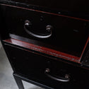 時代箪笥／黒塗閂付小箪笥　スタンド付き【Small chest with metal stand】 [j1195]　Japanese Antique Furniture