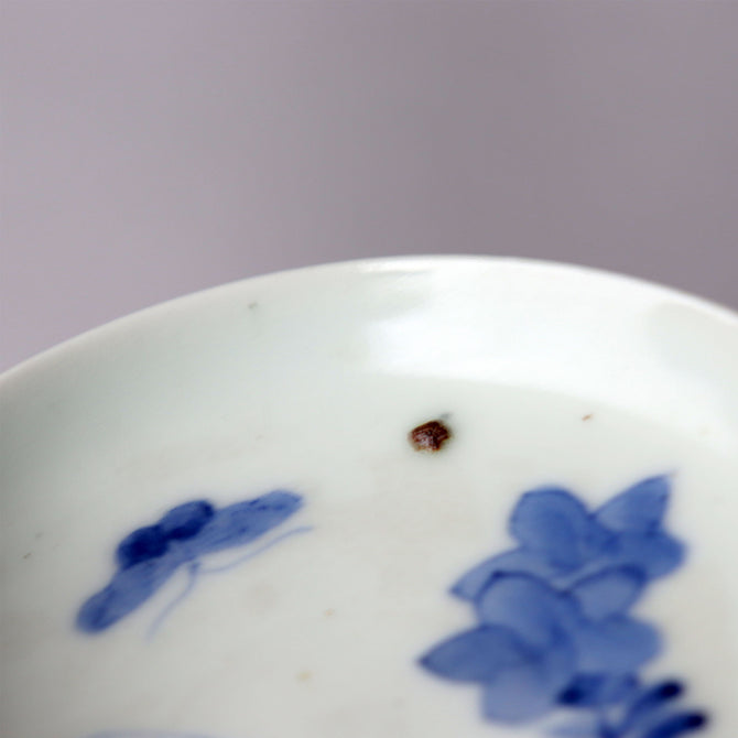 古伊万里染付秋草花図豆皿５客揃[p0328]【Old IMARI small plate-5pcs】
