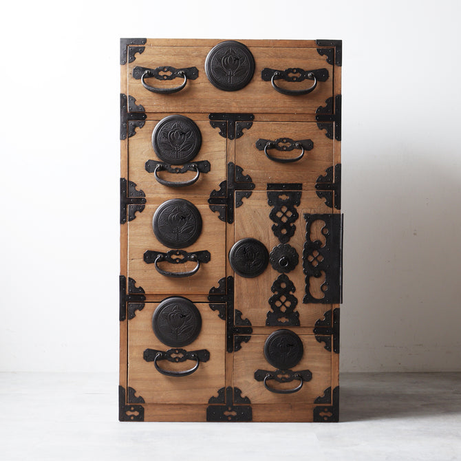 時代箪笥／最上箪笥-すきま箪笥-【Remodeled clothing chest - Japanese antique furniture】[j1196]