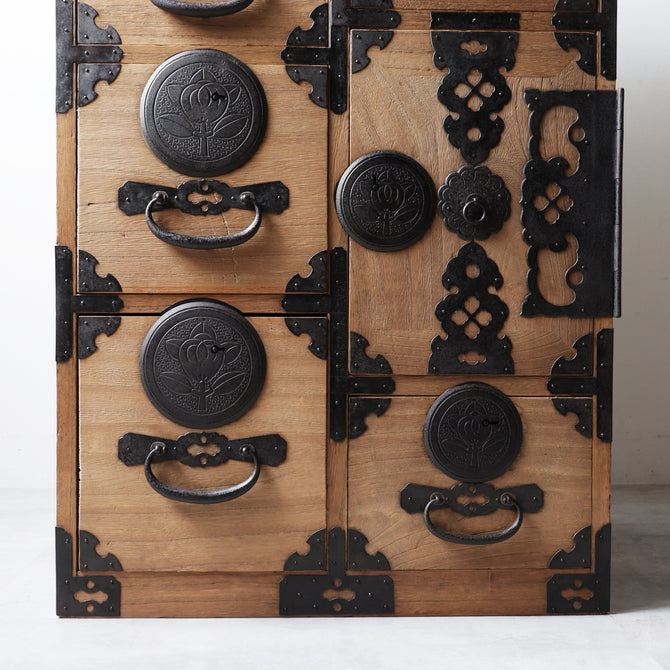 時代箪笥／最上箪笥-すきま箪笥-【Remodeled clothing chest - Japanese antique furniture】[j1196]