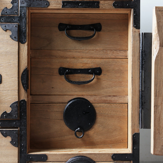 時代箪笥／最上箪笥-すきま箪笥-【Remodeled clothing chest - Japanese antique furniture】[j1196]