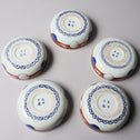 古伊万里赤絵春寒鉢　五客揃い　[p0333]【Old IMARI bowl 5pcs.】