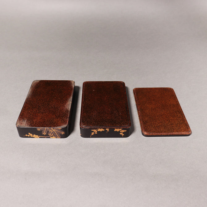 蒔絵松竹梅図花見重[k0539]【Makie Hanami-ju ( lacquered lunch box with Shochikubai design ) 】
